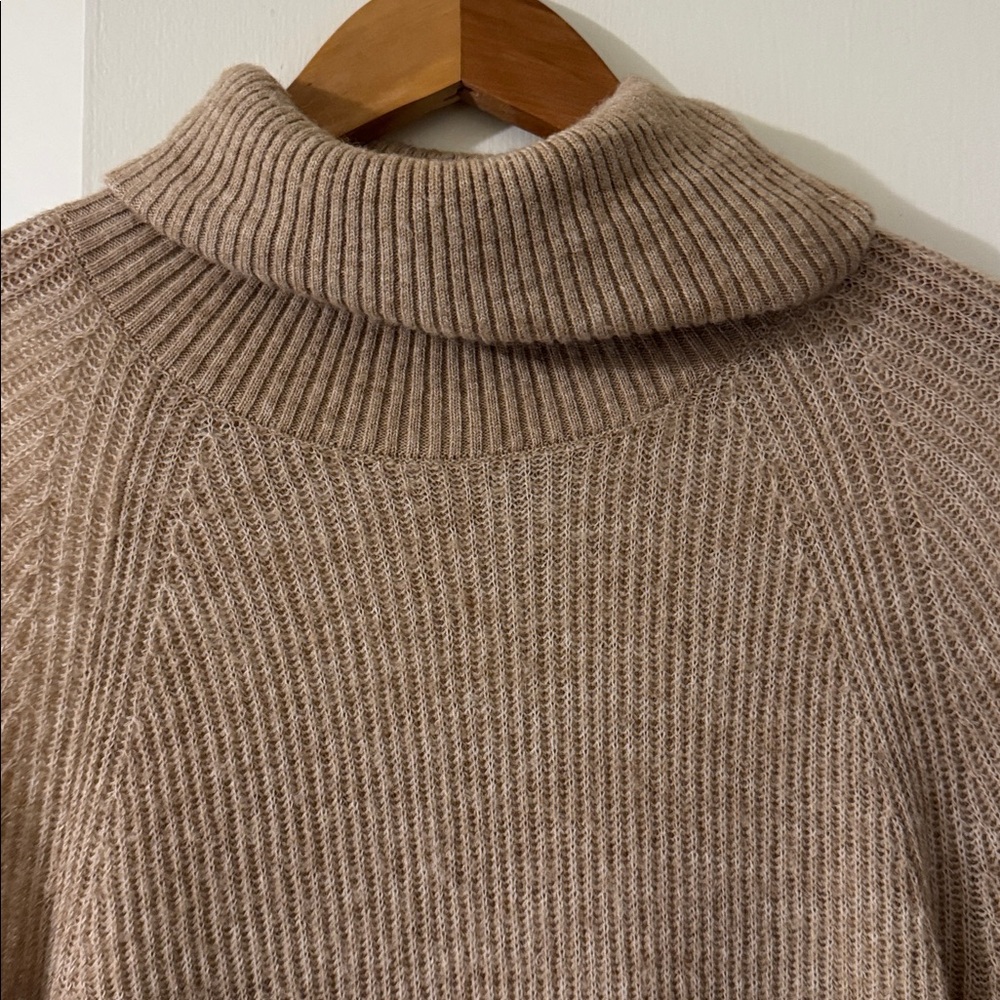 Quince Alpaca Wool blend Tan Turtleneck Sweater XS - Picture 4 of 5